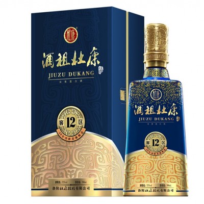 杜康酒12窖区蓝色52度