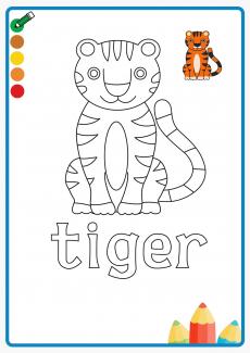 tiger coloring book