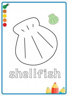 shellfish coloring book