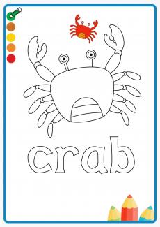 crab coloring book