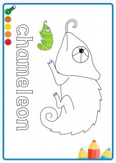 chameleon coloring book