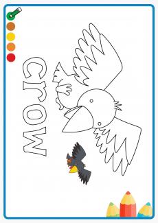 crow coloring book
