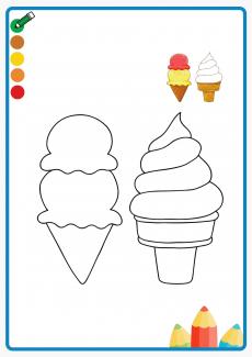 ice cream coloring book