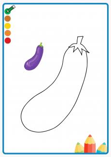 eggplant coloring book