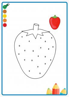 strawberry coloring book