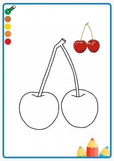 cherry coloring book