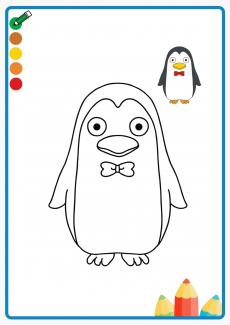penguin coloring book