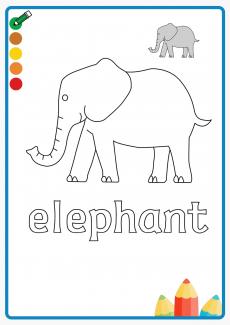 elephant coloring book