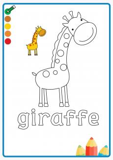 giraffe coloring book