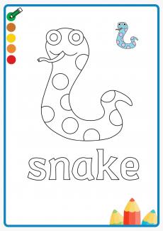 snake coloring book