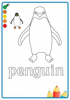 penguin coloring book