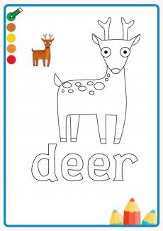 deer coloring book