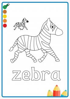 zebra coloring book