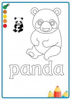 panda coloring book