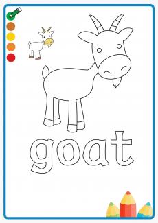 goat coloring book