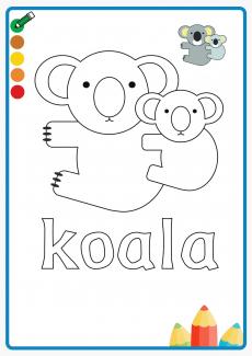 koala coloring book