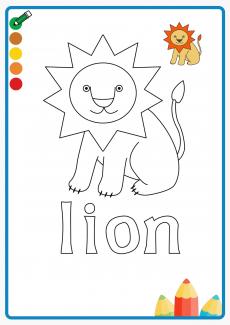 lion coloring book