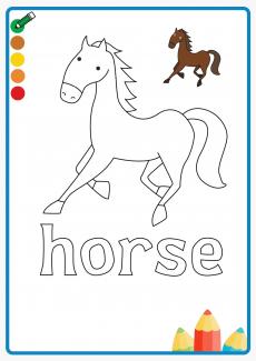 horse coloring book