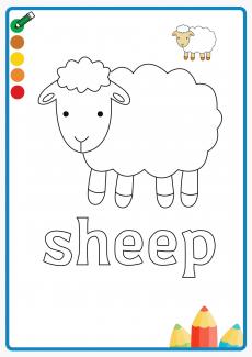 sheep coloring book