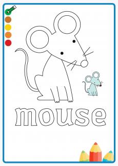 mouse coloring book