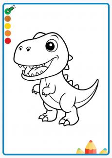 dinosaur:T-Rex coloring book