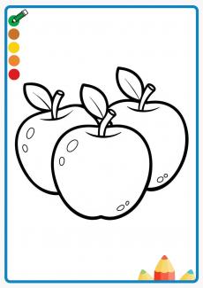 Apples coloring book