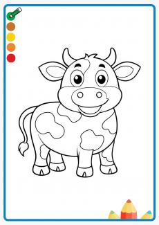 smiling cow coloring book