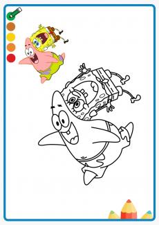 SpongeBob and Patrick Star coloring book