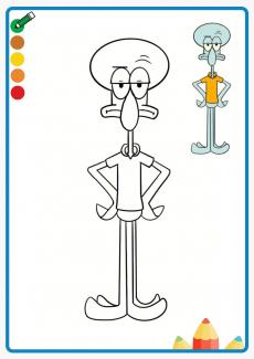 Spongebob:Squidward coloring book