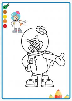 Spongebob:Sandy Cheeks coloring book