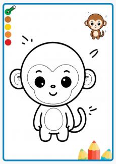 monkey coloring book