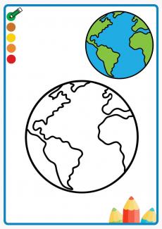 Earth coloring book