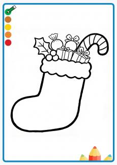 Christmas stocking coloring book