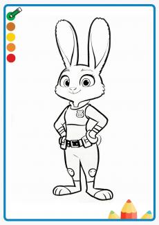 Zootopia Judy coloring book