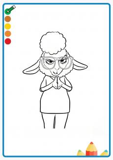 Zootopia Bellwether coloring book
