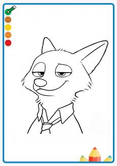 Zootopia Nick coloring book