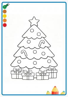 Christmas tree coloring book