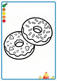 Donut coloring book