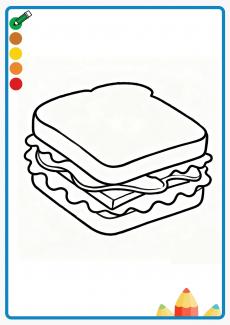 sandwich coloring book