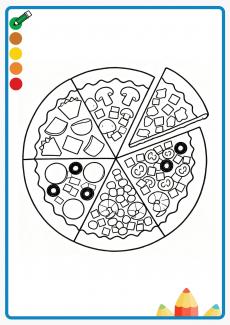 pizza coloring book