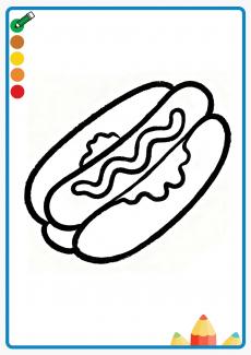 Hot dog coloring book