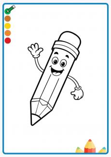 Happy Pencil coloring book