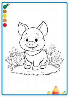 Piglet coloring book