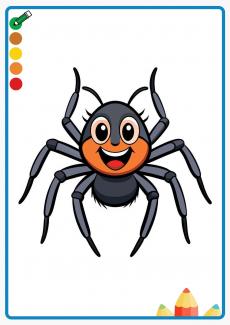 Spider coloring book