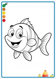 Fish coloring book