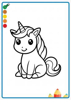 Unicorn coloring book