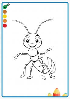 Smiling Ant coloring book