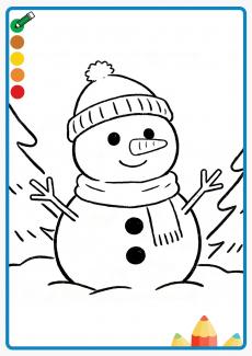 Snowman coloring book