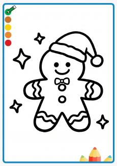 Gingerbread man coloring book