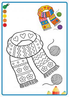Scarf coloring book